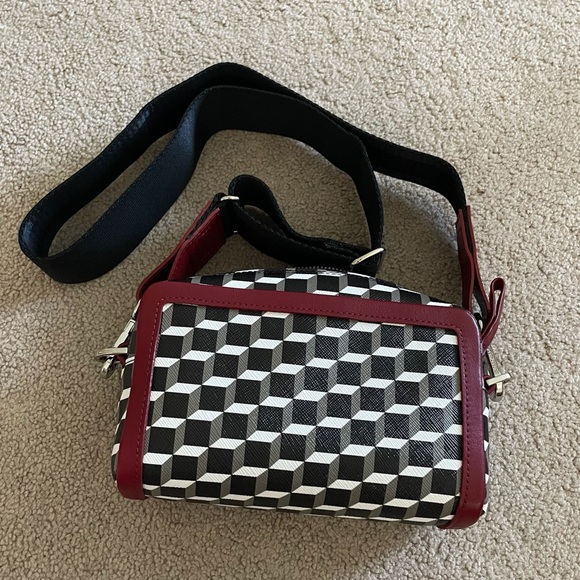 pierre hardy black burgundy cube box bag - Picture 2 of 6
